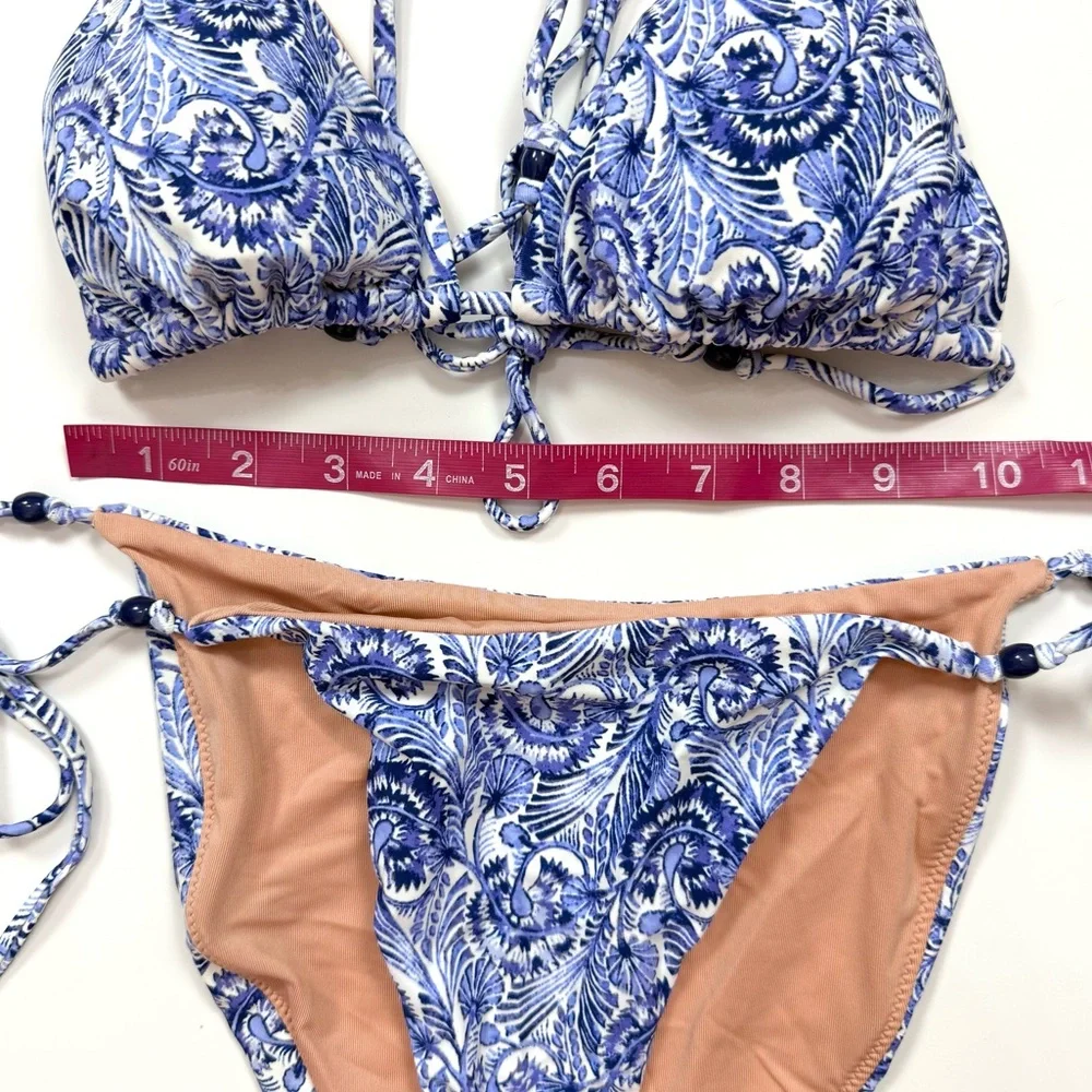 J. Crew Beaded String Bikini in Dandelion Swirl - Picture 5 of 5